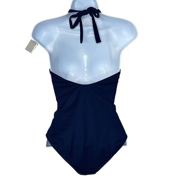 Melissa Odabash Naples Mazy Gold Chain One Piece Swimsuit Navy Women's 6 NWT - Picture 4 of 10